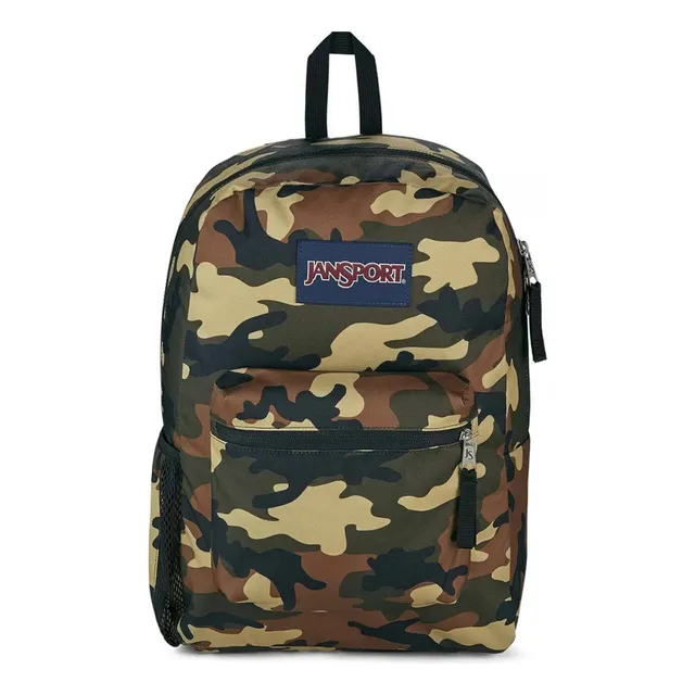 Mochila Urbana Jansport Cross Town Verde musgo Estampado 26 L