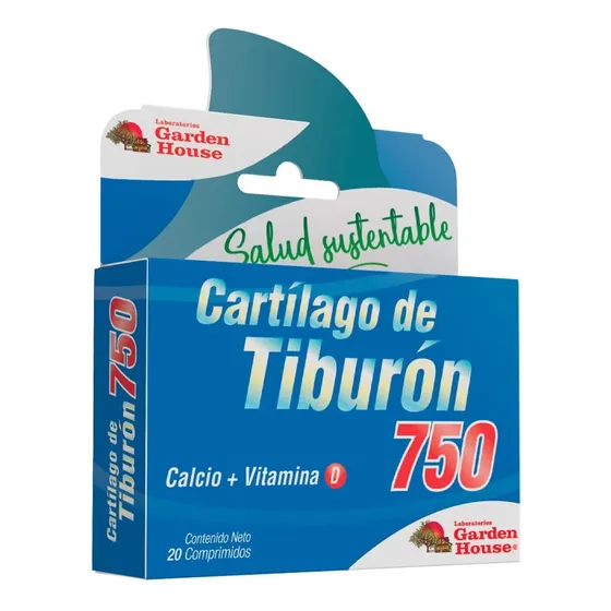 Suplemento Garden House Cartilago De Tiburon X 30 Un - Comprimidos