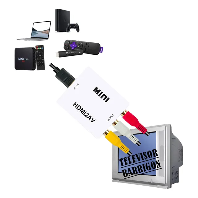 Convertidor Hdmi A Rca Para Tvbox Ps3 Ps4 Ps5 Xbox Fire Roku