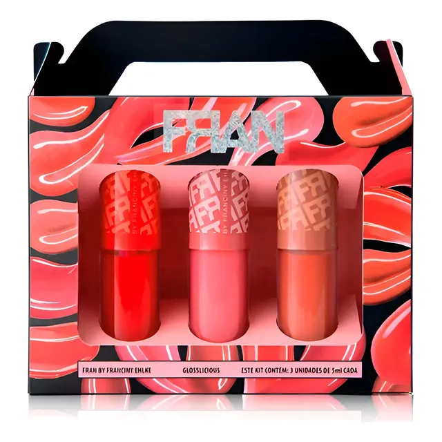Kit Glosslicious Labial Franciny Ehlke Acabamento Brilhante Franciny Ehlke Glosslicious