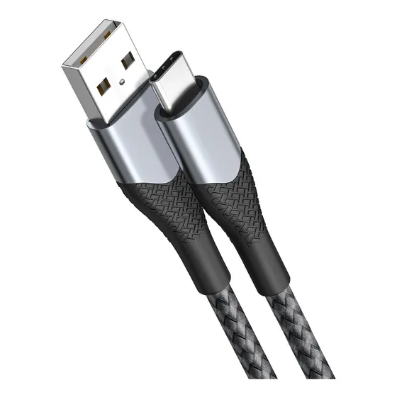 Cable Tipo C Para Xiaomi Samsung Carga Rápida 2 Metros Negro