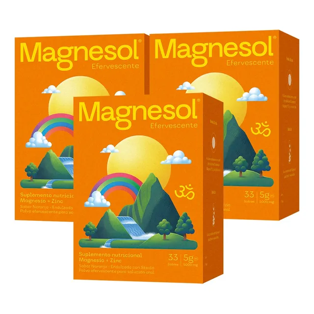 3pack Magnesol Naranja X 33 Sobres