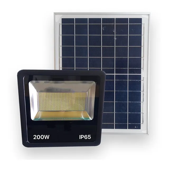 Reflector Led Solar 200w Con Panel Solar 