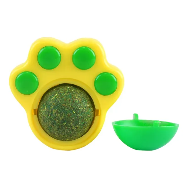 Bola Giratoria Con Catnip Juguete Para Gato Fancy Pets Color Huella