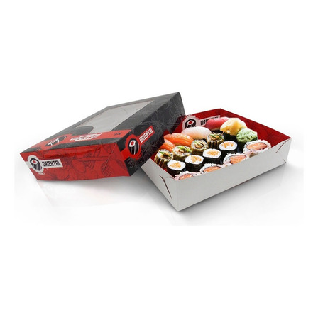 Embalagem Para Sushi E Comida Oriental Preta G - 50 Unid. Embalagem Para Sushi E Comida Oriental Preta G - 50 Unid.