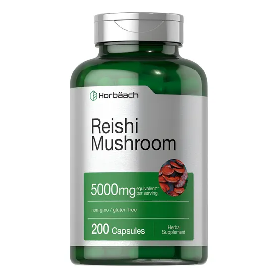 Suplemento De Hongos Reishi Horbaach 5000 Mg 200 Unidades