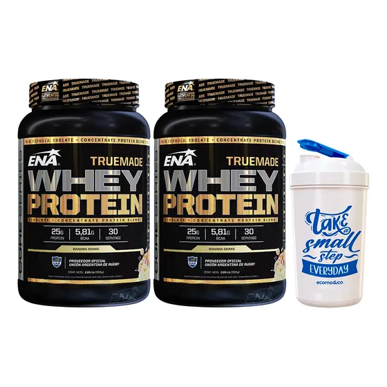 True Made Whey Protein Ena 2 X 2 Lb + Vaso Isolate Concentra