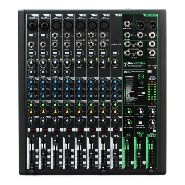 Mackie Profx12v3 Consola Audio 12 Canales Con Usb Y Efectos