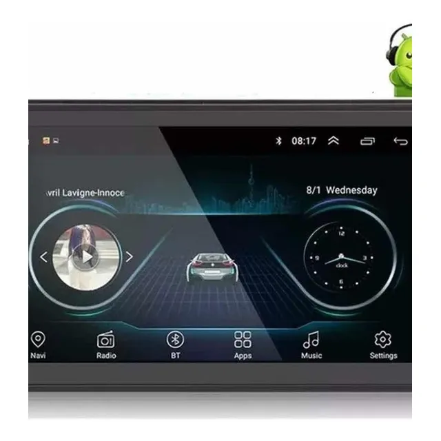 Auto Radio De 7 Pulgadas Android, Gps Wifi Bluetooth No Cd