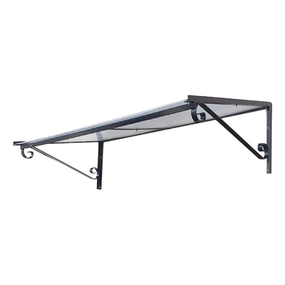 Alero 100x50 cm Hierro Policarbonato para Puertas y Ventanas Herrería del Hipódromo