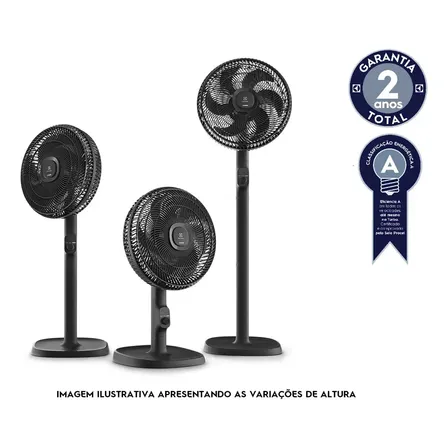 Ventilador Coluna Torre ou mesa Electrolux 40cm 6 Pás silencioso 3 velocidades com inclinação Duoforce Air+ EFS40 Preto