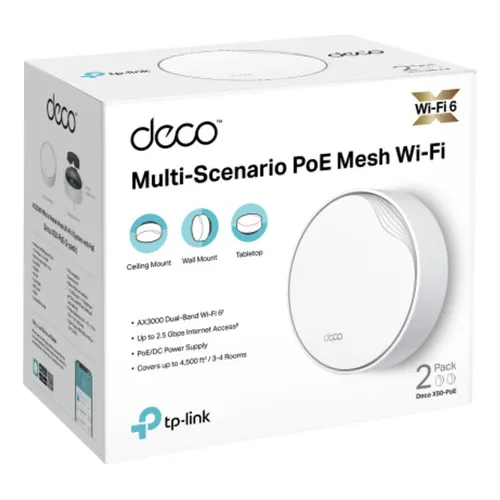 Deco X50 Poe (2-pack) Mesh Sistema Wi-fi Banda Dual Tp-link