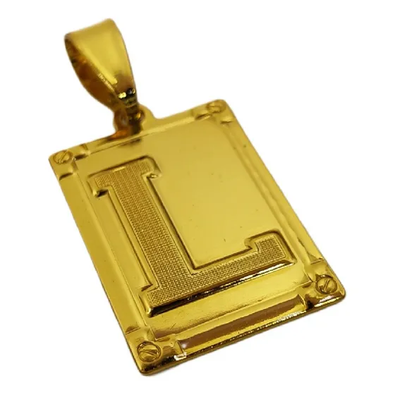 Pingente Com 10 Banhos De Ouro 18k Letra A Ao Z