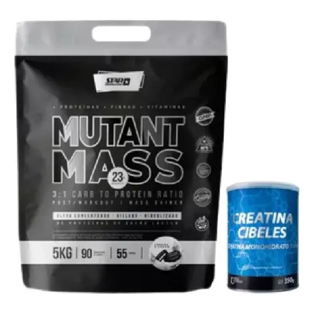 Star Nutrition Mutant Mass 5kg + Creatina Cibeles 350g Cookies And Cream