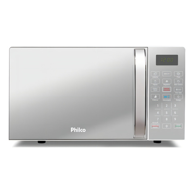 Micro-ondas Philco Pmo123 Capacidade 20 Litros 1100w Branco Espelhado Função Tira Odor Micro-ondas Philco Pmo123 Capacidade 20 Litros 1100w Branco Espelhado Função Tira Odor