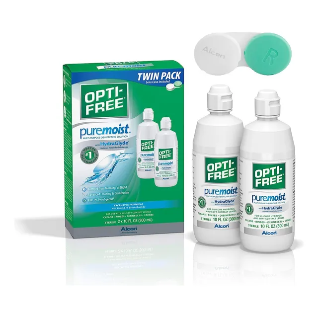 Opti-free Puremoist  - Twin Pack (300 Ml - X2 Und) + Estuche