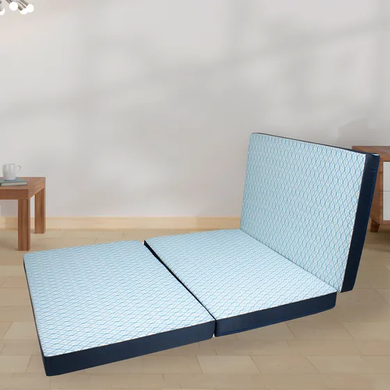 Colchón Seccionado Cama Hospitalaria Plegable Económico Color Azul marino