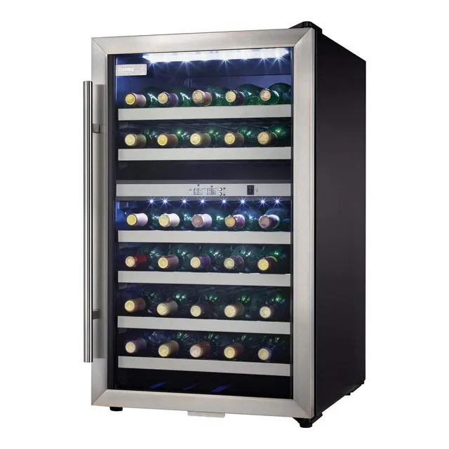 Enfriador De Vinos 38 Botellas Danby Dwc114blsdd Doble Zona