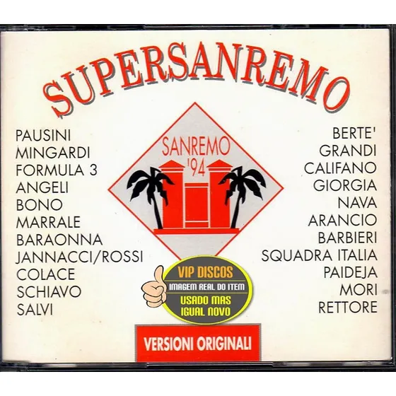 Cd Super Sanremo 94 Duplo Importado Laura Pausini Giorgia