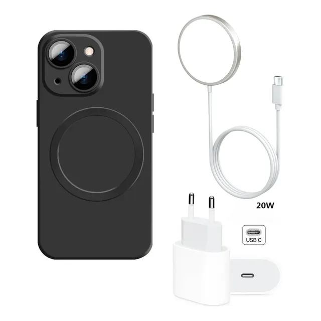 Carcasa Magsafe Protector Cámara Para iPhone 14 Y Cargador