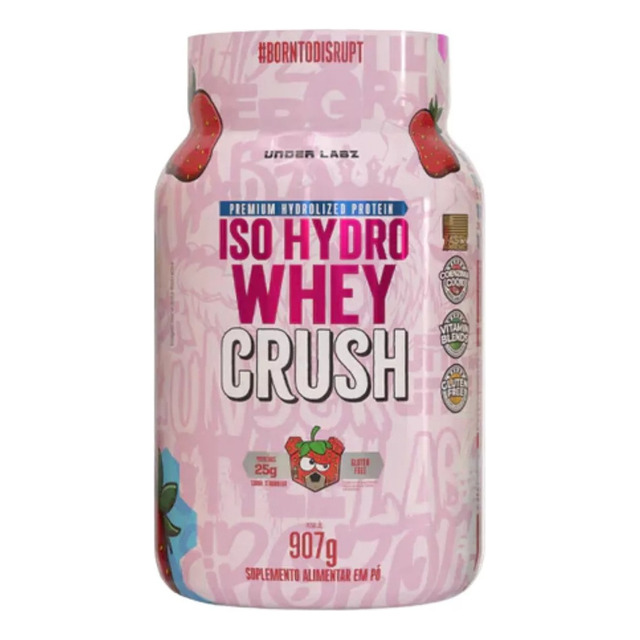 Isohydro Whey Crush Pote 907g Under Labz Strawbear