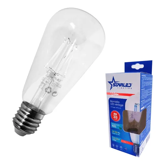 Bombillo Led Vintage Rojo, Rosca E27. Starled