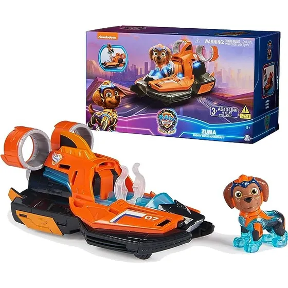 Paw Patrol Carro Mighty Movie Con Lucces Y Sonidos Color Naranja zuma