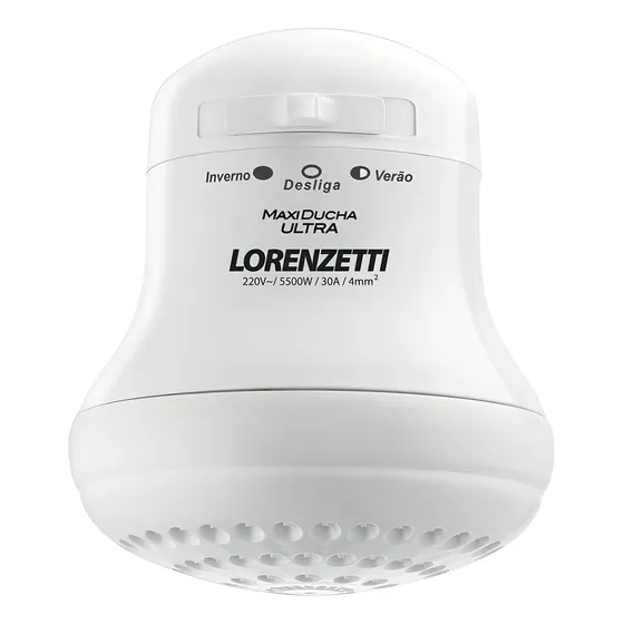 Regadera Eléctrica Blanca Lorenzetti Ultra
