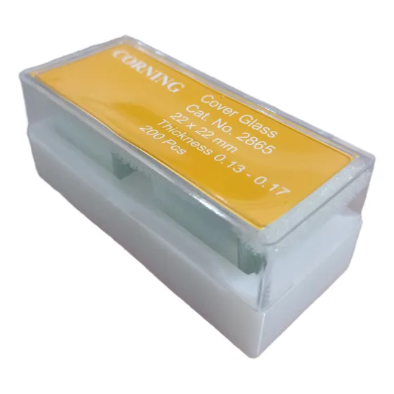 Cubreobjetos De Vidrio 22x22 Mm Corning Pyrex 200pzs