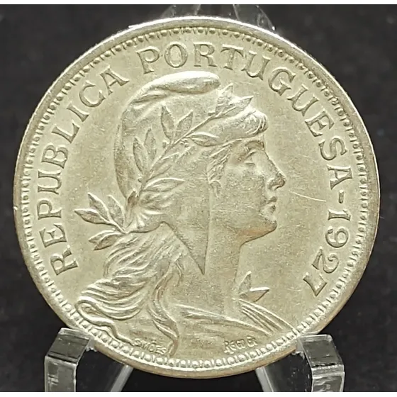 Moeda 50 Centavos 1927 Portugal - Rara Nesta Conservação 
