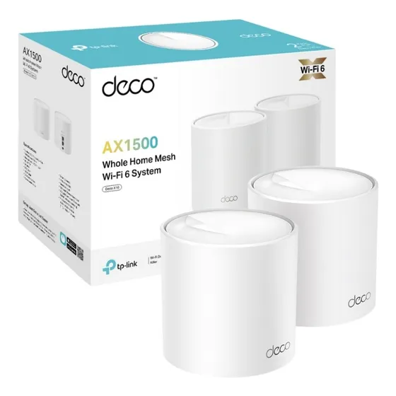 Router Sistema Mesh Wifi 6 TP-Link Deco X10 AX1500 2 unidades Blanco