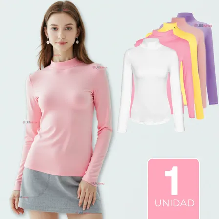 Camiseta Niña Primera Capa Bambú Cuello Beatle Polera