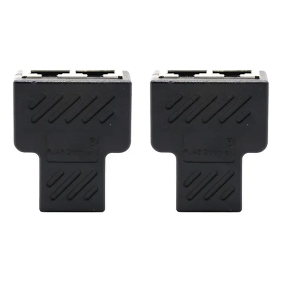 * 2pcs Rj45 Divisor Adaptador Ethernet 8p8c Conector 1 A