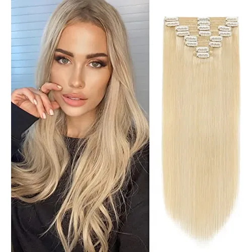 Doble Clip De Trama En Remy Extensiones De Pelo X8zlc