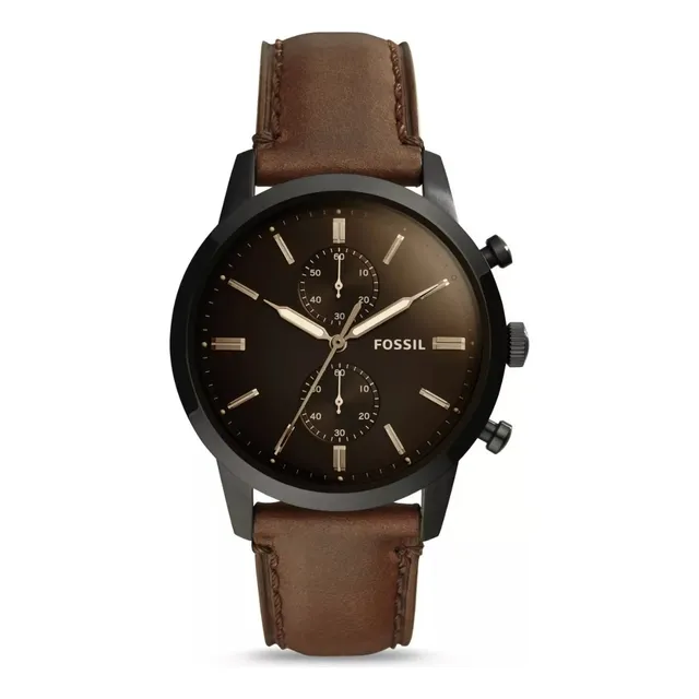 New Reloj Fossil Townsman Chrono Fs5437 Café Ngo Original