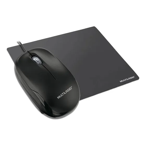 Kit Multilaser Mouse Com Fio Com Mouse Pad Original Lacrado
