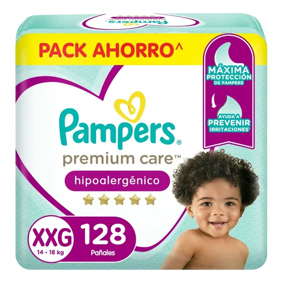 Pañales Pampers Premium Care Talla Xxg 128 Un