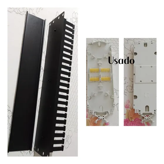 Organizador De Cable Para Rack + Bandeja De Empalme De Fibra