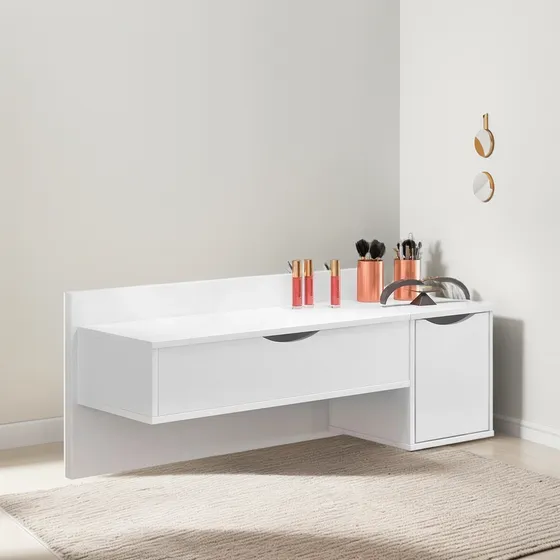Escrivaninha Mesa Penteadeira Mimo Blush Porta Basculante 