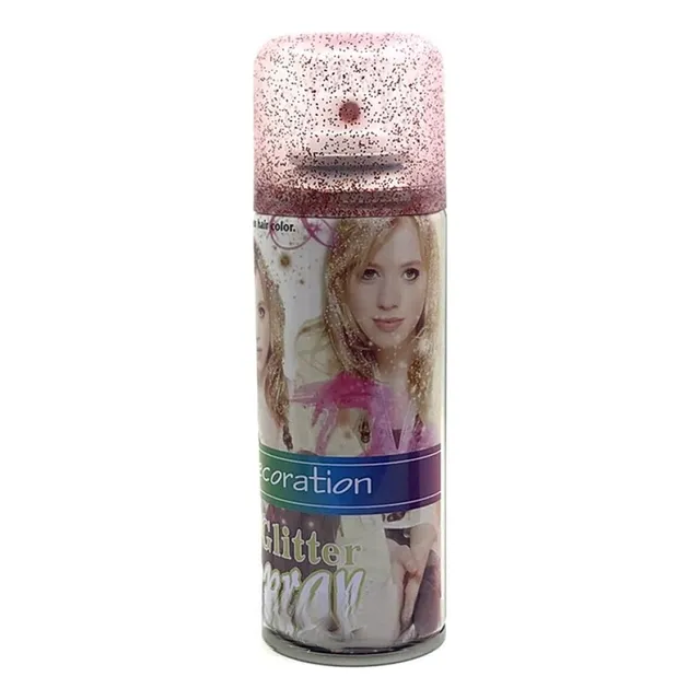 Spray Brillantina Para Pelo Varios Colores Cotillón 