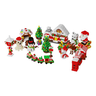 Set De Construcción Con Temática Navideña: Papá Noel Snowman Set De Construcción Con Temática Navideña: Papá Noel Snowman