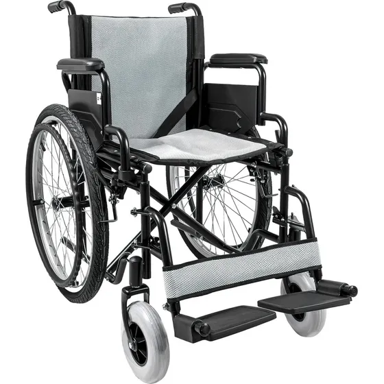 Silla Ruedas Plegable Todo Terreno Descansa Brazo Abatible Color Negro Nanofort