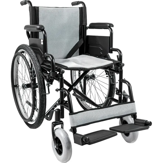 Silla Ruedas Plegable Todo Terreno Descansa Brazo Abatible Color Negro Nanofort