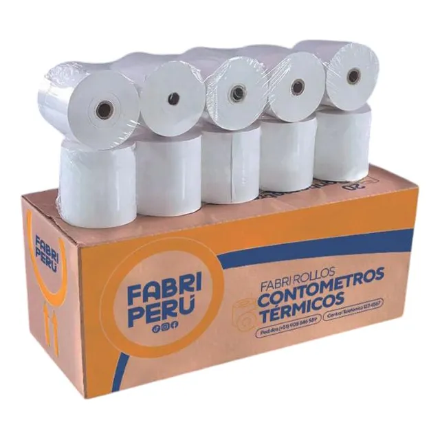 Contometros - Rollos De Papel Termico 80 X 80 Caja 20 Unid.