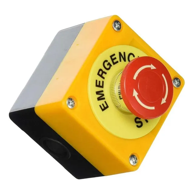 Interruptor De Botón Pulsador De Emergencia Lay7 - 10a