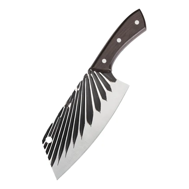 Cuchillo Carnicero Cocina China En Acero Al Carbono