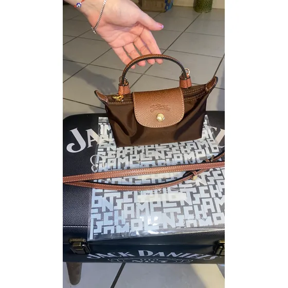Cartera Longchamp Mini Pouch Con Strap Cruzado