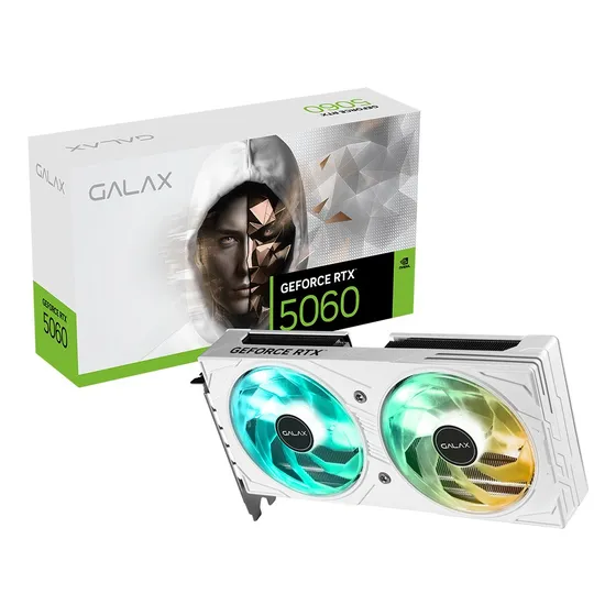 Mercado Livre Placa De Vídeo Galax Nvidia Rtx 5060 White 8gb Gddr7 128bits image