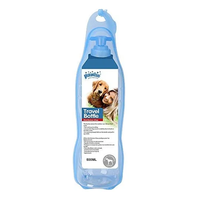 Bebedero Pawise 500ml Para Mascotas Color Azul