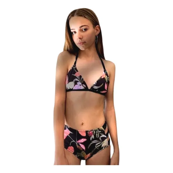 Traje Baño Bikini Arubo Adolescente Tiro Alto Tiktok 
